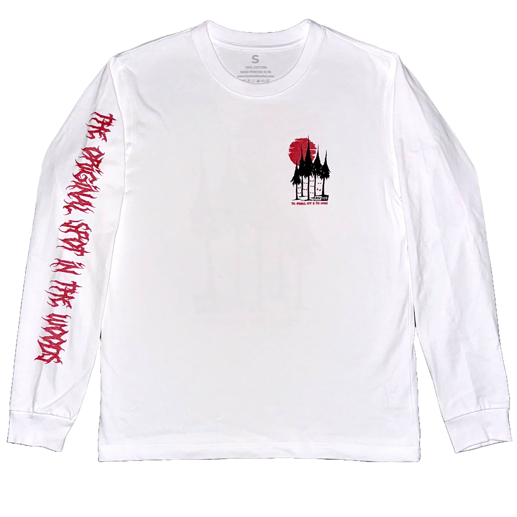 IN THE WOODS L/S TEE - WHITE – BOX 125