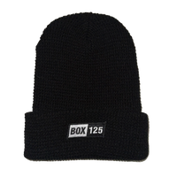 BOX 125 WAFFLE KNIT BEANIE - BLACK