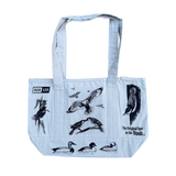 BIRDS CANVAS TOTE BAG - NATURAL