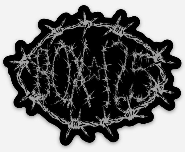 BARBED WIRE STICKER - 3” x 2.37”