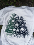 SKULL PYRAMID TEE - WHITE (MULTI INK)