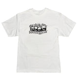 SKULL PYRAMID TEE - WHITE (BLACK INK)