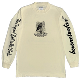 BARN OWL GARMENT DYED LONG SLEEVE TEE - CREAM