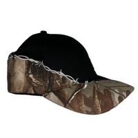 BARBED WIRE CAMO HAT - BLACK/CAMO