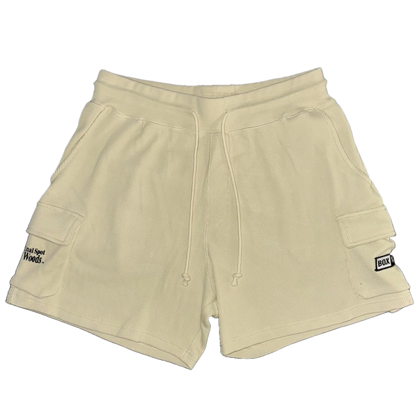 BOX 125 WAFFLE KNIT SHORTS - CREAM