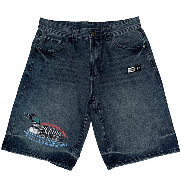 LOONE BAGGY JEAN SHORTS - VINTAGE DARK DENIM