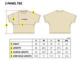 SAD STAR 2 PANEL BOXY TEE - WHITE