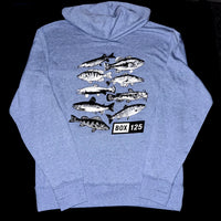 FISH OF PA FRENCH TERRY HOODIE- SKY HEATHER