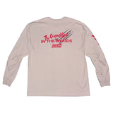 NIGHTMARE IN THE WOODS HEAVYWEIGHT LONG SLEEVE POCKET TEE - BONE