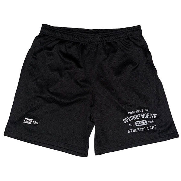 DEPT. OF ATHLETICS MESH PE SHORTS - BLACK