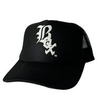 WHITE BOX TRUCKER HAT - BLACK