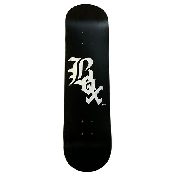 WHITE BOX SKATE DECK - BLACK