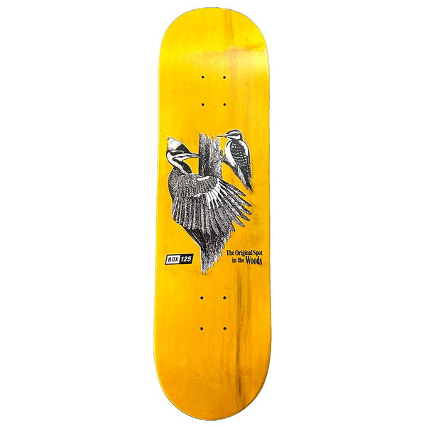 BIRDS SKATE DECK - STAINED YELLOW