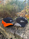 BARBED WIRE CAMO HAT - BLACK/ORANGE