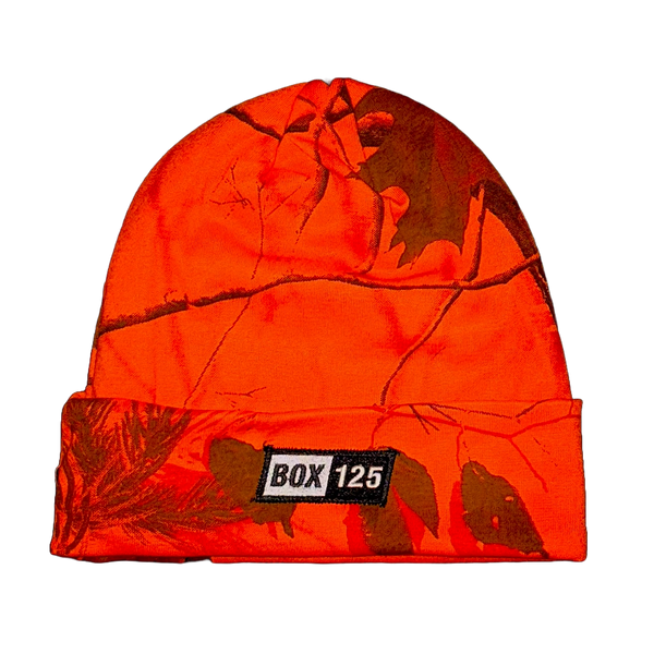 BOX LOGO CAMO BEANIE - ORANGE CAMO