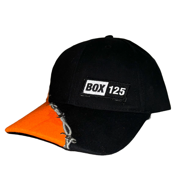 BARBED WIRE CAMO HAT - BLACK/ORANGE