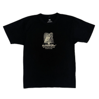 BARN OWL GARMENT DYED TEE - BLACK