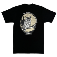 GREAT HORNED OWL TEE - BLACK