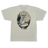 GREAT HORNED OWL GARMENT DYED TEE - LIGHT CREAM