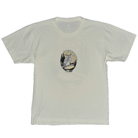 GREAT HORNED OWL GARMENT DYED TEE - LIGHT CREAM