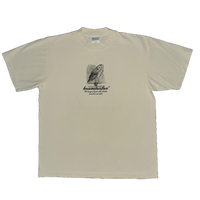 BARN OWL GARMENT DYED TEE - CREAM