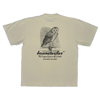 BARN OWL GARMENT DYED TEE - CREAM