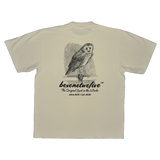 BARN OWL GARMENT DYED TEE - CREAM