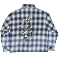 LOST AT SEA SUN DRIED FLANNEL - BLUE