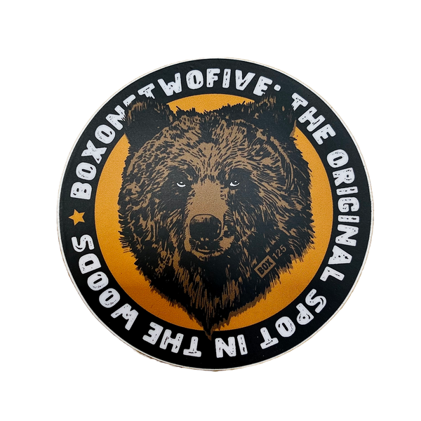 Bear in the Woods Circle Sticker