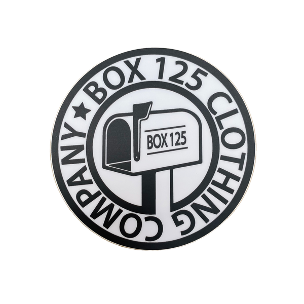 BOX 125 Clothing Company Circle Sticker